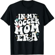 Funny vintage In My Soccer Mom Era Football Mama Groovy life T-Shirt