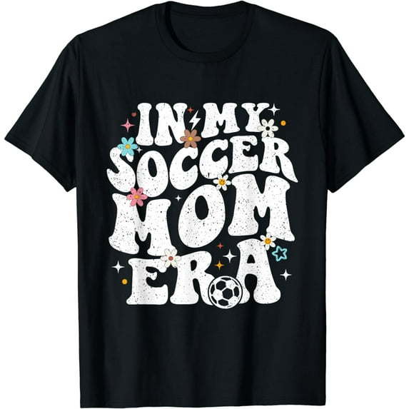 Funny vintage In My Soccer Mom Era Football Mama Groovy life T-Shirt