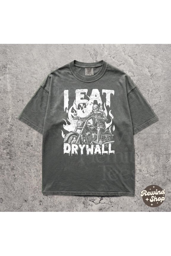 Funny vintage skeleton Biker Graphic Comfort Colors T-Shirt - Unique Cursed Meme Apparel