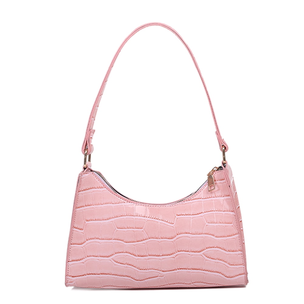 Crocodile Embossed Bucket Bag Trendy Faux Leather Shoulder - Temu