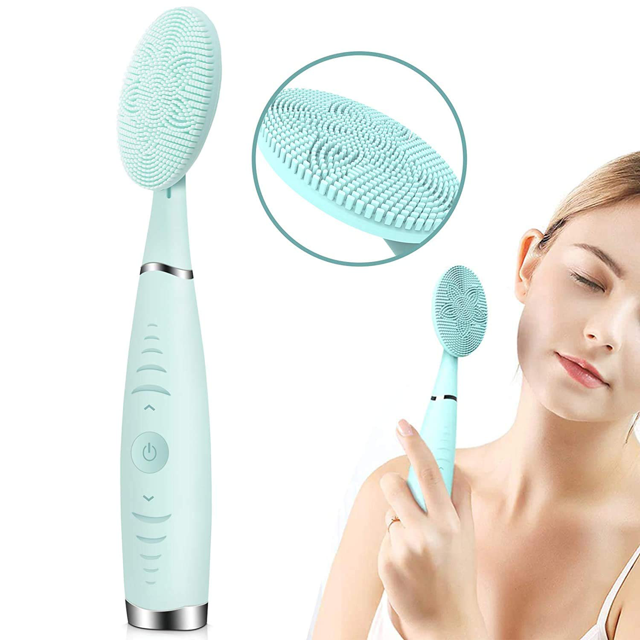 FunnyFairy Facial Cleansing Brush, Silicone Waterproof Rechargeable