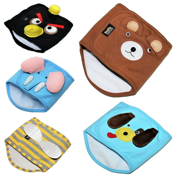 Funnydogclothes Funny Male Dog Belly Band Wrap For Small Breeds Black BIRD sz Small (waist 8" - 10")