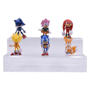 Funnytoys 6PCS/Set Sonic the Hedgehog Action Figures Toys Sonic Knuckles Tails Amy Metal Sonic Super Sonic PVC Model Toy Great Figurine Gift, 5cm-7cm