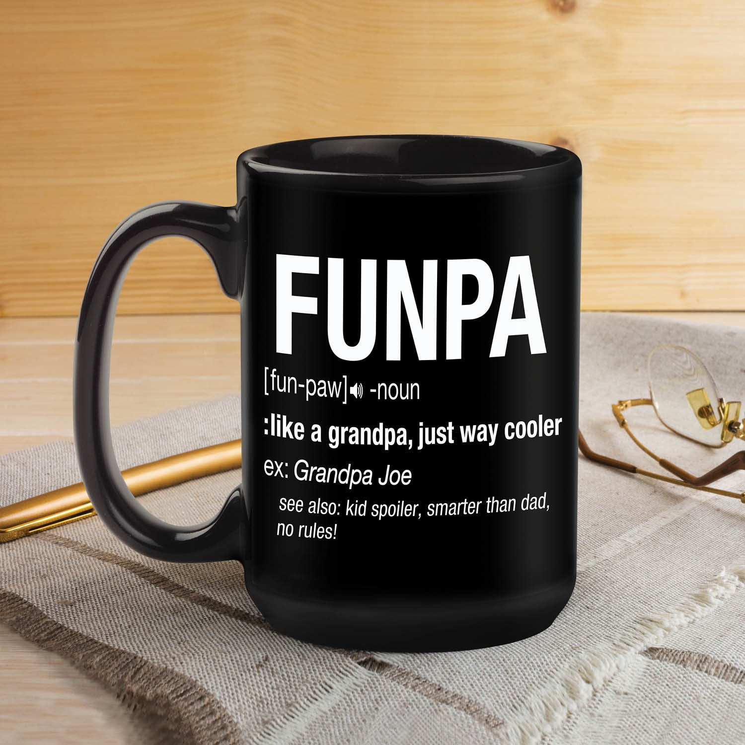 Funpa Black 15 oz. Mug