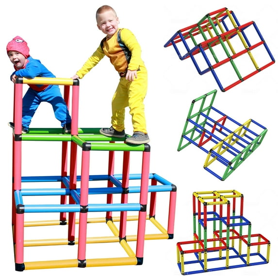 Funphix Climbing Gym Construction Kids Learning Play Structure, Multicolor