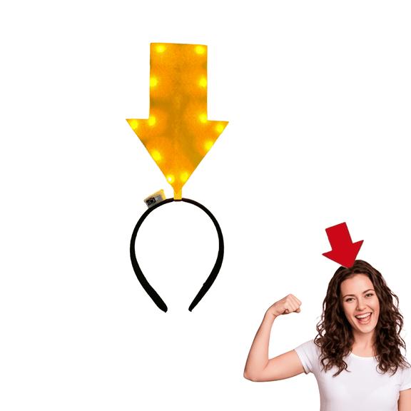 Funpoint Headbands, Arrow & Exclamation Mark Festival Hair Hoops, Funny Costume Headbands for Concerts, Halloween, Cosplay & Photo Props, Soft Stretchy Hairbands for everyone