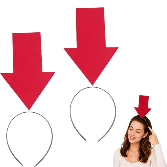 Funpoint Headbands, Funpoint Headband, Eye-Catching Arrow Positioning Marker with Highly Elastic Strap, Reinforced Felt Structure with Built-In Sturdy Support Rods, Suitable for Themed Events