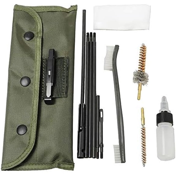Funpower Rifle Gun Cleaning Kit Set Pistol Brushes Cleaner for 5.56mm .223 22LR .22 Cal
