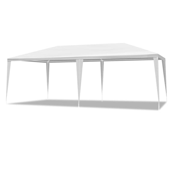 Funride 10x20 ft Non-Cloth PE Cloth Plastic Sprayed Iron Pipe Outdoor Party Tent White