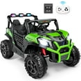 thumbnail image 1 of Funride 24 Volt Ride on Toys, 2 XL Seat Power Car Wheels, Electric Car for Kids, 4WD/2WD Switchable Ride ons with Remote Control for Boys Girls, Green, 1 of 10