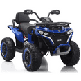 thumbnail image 1 of Funride 24 Volt Ride on Toys with Remote Control, Oversized ATV for Kids, 2-Seater 4 Wheeler for Toddlers, Power Car Wheels with Music, Bluetooth, Headlights, EVA Tires, Blue, 1 of 12