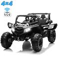 thumbnail image 1 of Funride 24 Volt Ride on Toys, 2 Seater Power UTV Wheels with Remote, Toddler Gift with 4x200W Motor, Bluetooth, Black, 1 of 7