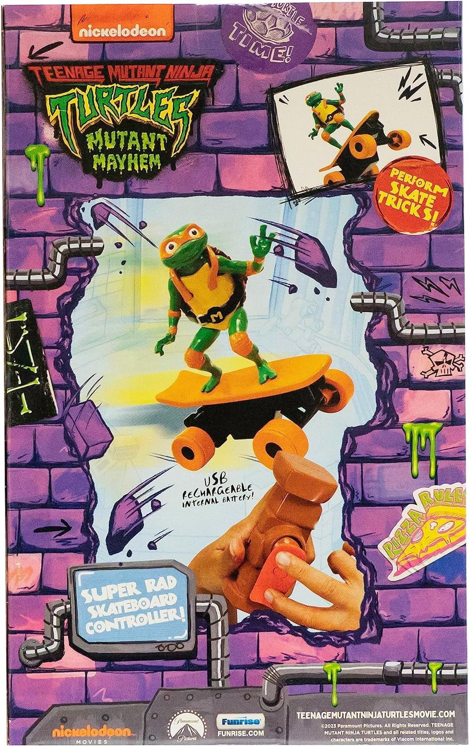 Funrise 71035 Teenage Mutant Ninja Turtles Half Pipe RC, Michelangelo ...