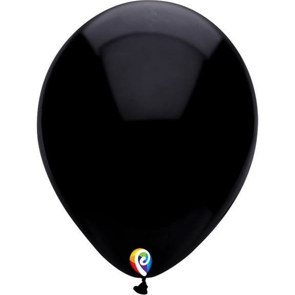 Funsational 12" Pearl Black Latex Balloons, 15ct