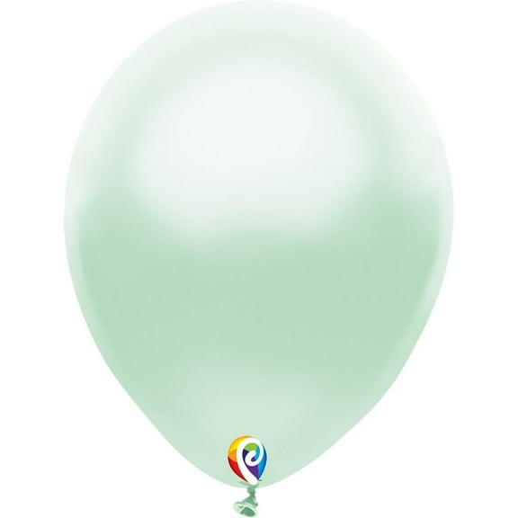 12 Inch Funsational Pearl Mint Green Party Latex Balloons - Pack of 12