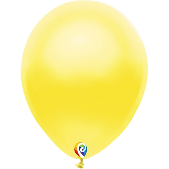12 Inch Funsational Pearl Yellow Party Latex Balloons - Pack of 12