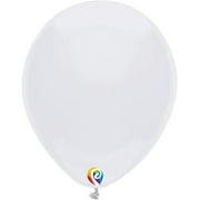 Funsational 12 White Latex Balloons, 50ct