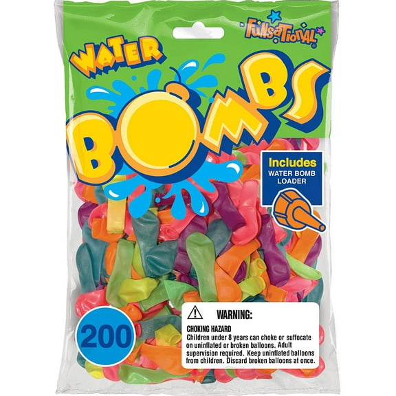 Funsational Water Bombs Water Balloons Latex Balloons (200 Pack) - Party Supplies Decorations