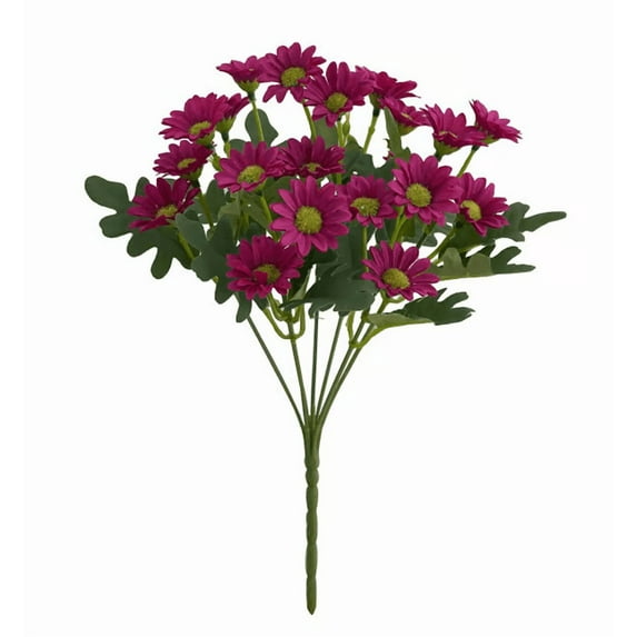 Funsdecor Mums, Artificial Sunset Mums, Artificial Outdoor Sunset Mums Flowers - UV Resistant, Waterproof, Windproof, Fall Flower Daisy With Eucalyptus, Look Real, Full, Vibrant