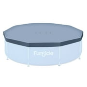 Funsicle 10 ft Round Above Ground Swimming Pool Cover, Gray, Adults