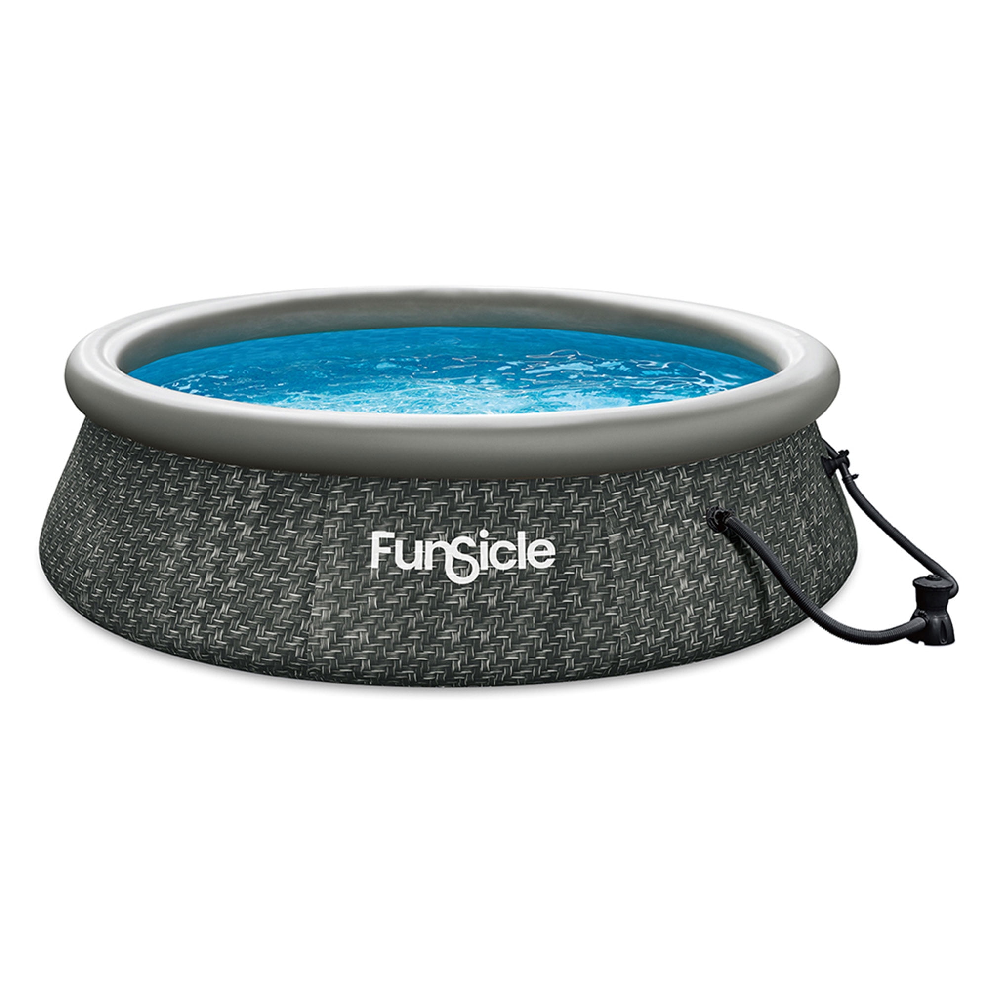 Funsicle 10ft x 30in Outdoor Inflatable Quick Set Easy Swim Pool, Dark