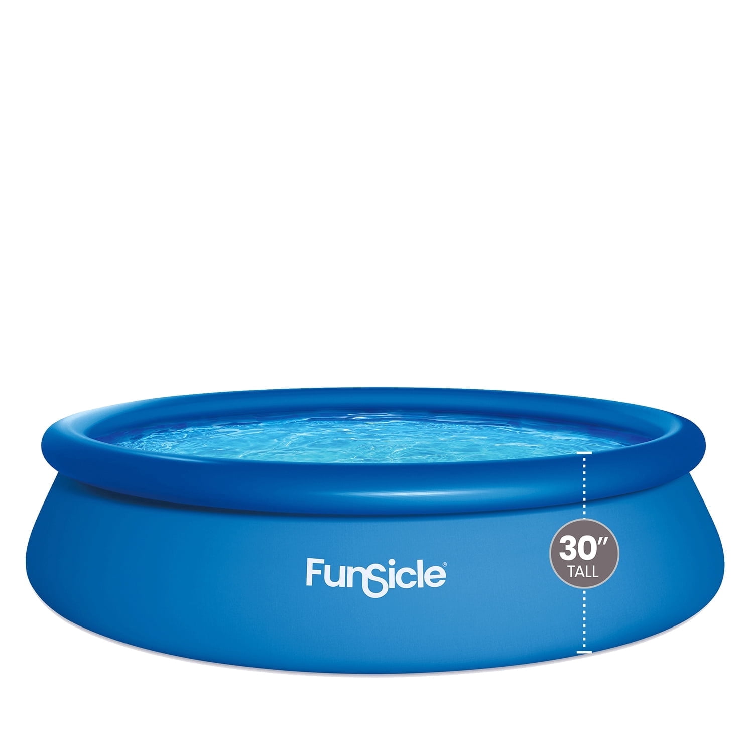 Funsicle QuickSet Above Ground Swimming Pool – with FB400 Filter Pump, 12' x 30", Inflatable Top Ring, Round, Blue