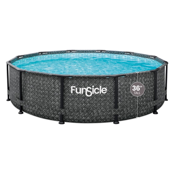 Funsicle 12' x 36" Oasis Designer Above Ground Pool Set with Pump, Round Frame