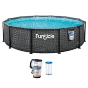 Funsicle 12' x 36 Oasis Designer Above Ground Pool Set with Pump, Round Frame