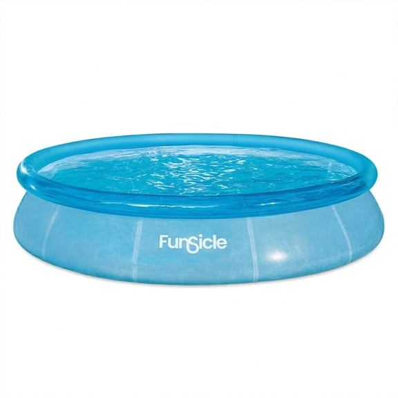 Funsicle 12 ft x 30 in Sea-Thru QuickSet Inflatable Ring Top Above Ground Pool with Filter Pump