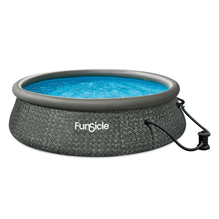 Funsicle 12ft QuickSet Ring Top Designer Pool, Dark