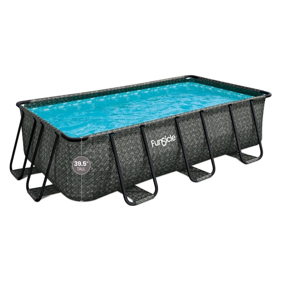Funsicle 13 Ft Oasis Designer Lap Above Ground Pool with Pump, Rectangular Frame