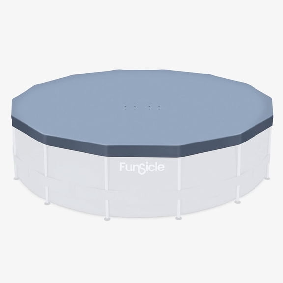 Funsicle 14 Foot Durable Pool Cover for Oasis and Activity Pools, Gray