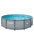 thumbnail image 1 of Funsicle 14 ft Oasis Round Above Ground Metal Frame Swimming Pool, Includes SkimmerPlus Pump, Age 6 & up, 1 of 12