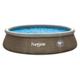 thumbnail image 1 of Funsicle 14' x 36" QuickSet Inflatable Ring Top Outdoor Above Ground Pool with Pump, 1 of 7