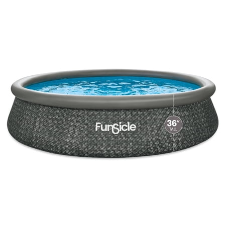 Funsicle Quickset 14’ x 36” Round Inflatable Top Ring Above Ground Swimming Pool Set