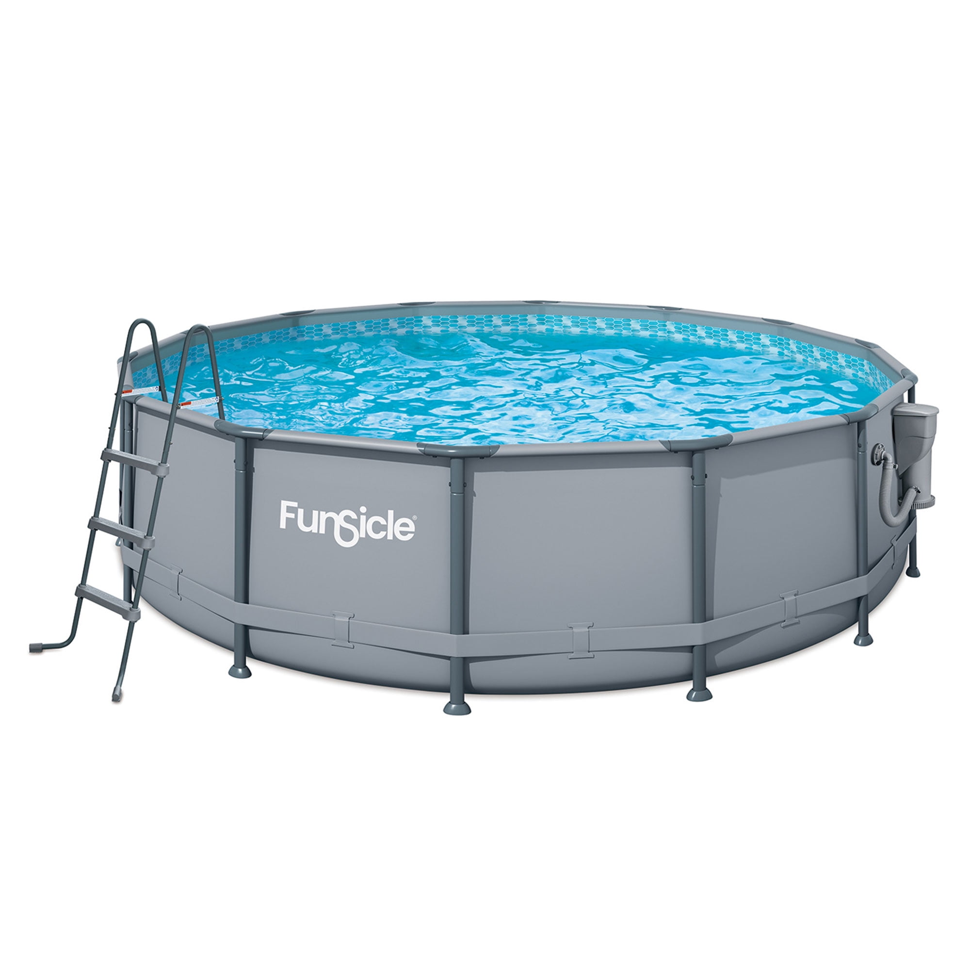 Funsicle 14ft Round Oasis Above Ground Swimming Pool Set, Easy Setup