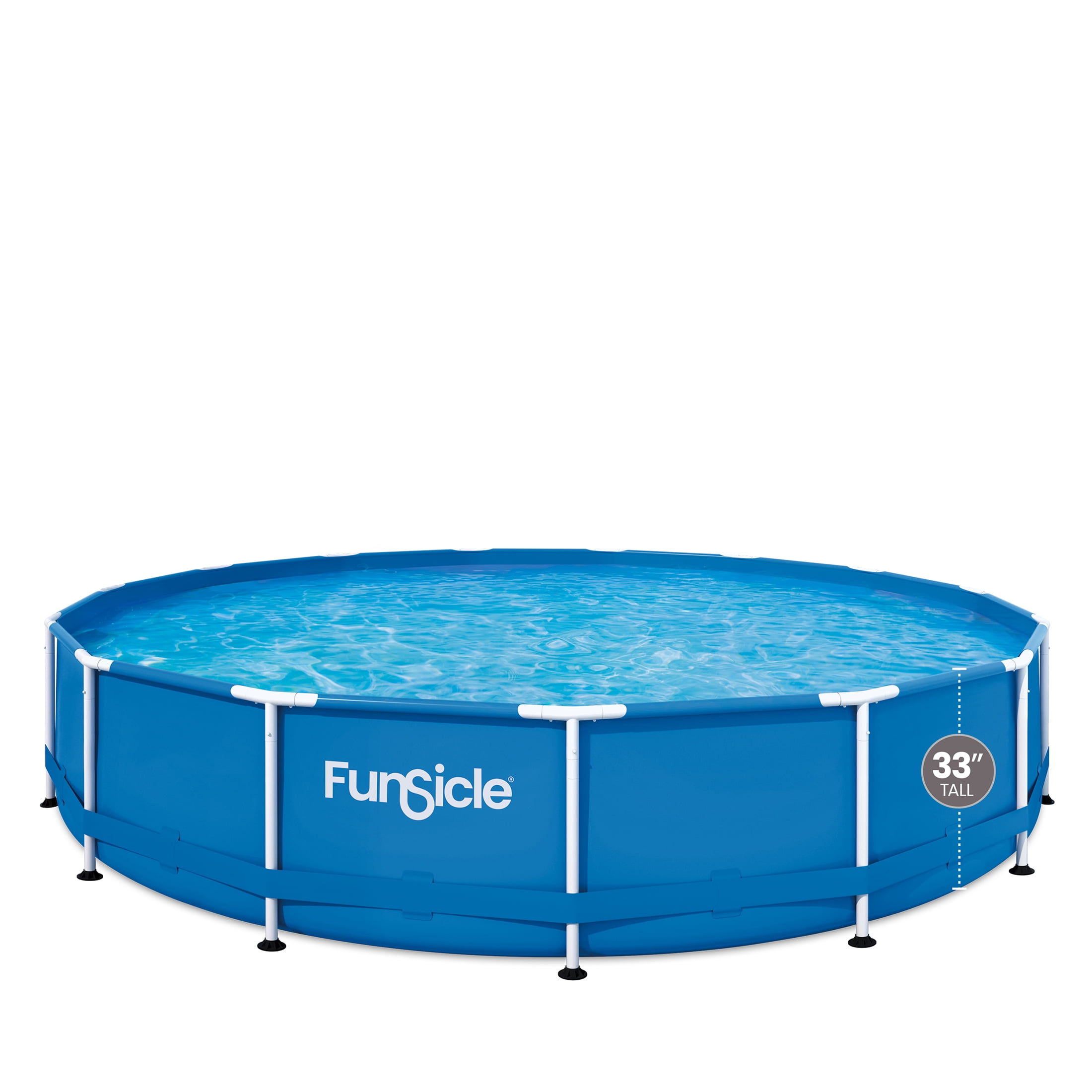 Funsicle Easy Setup 15ft Deep Metal Frame Above Ground Pool for Ages 6