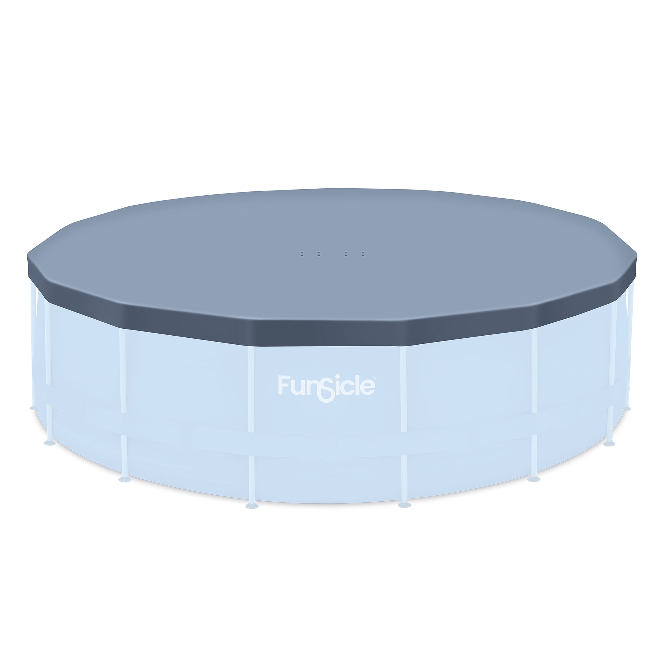 Funsicle 15 ft Round Above Ground Pool Cover for Outdoor Use Gray Adults Unisex