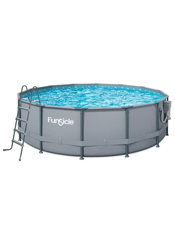 Funsicle 16 ft Oasis Above Ground Swimming Frame Pool, Round, Age 6 & up