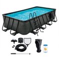 thumbnail image 1 of Funsicle 16' x 8' x 42" Oasis Designer Rectangular Above Ground Pool – Complete Set with Pump, 1 of 7