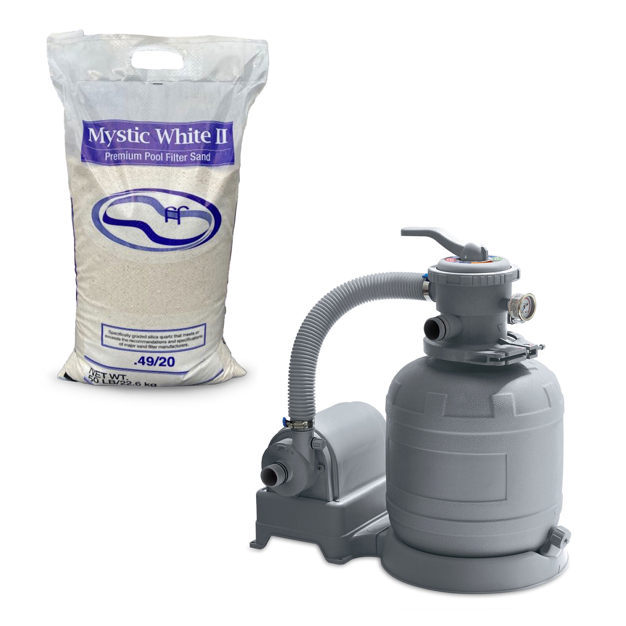 Funsicle 1600 GPH Sand Filter Pool Pump with Mystic White II