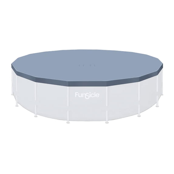 Funsicle 18 Foot Durable Pool Cover for Oasis and Activity Pools, Gray