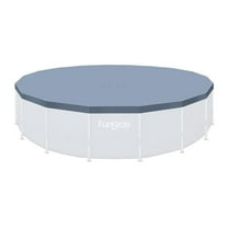 Funsicle 18 Foot Durable Pool Cover for Oasis and Activity Pools, Gray