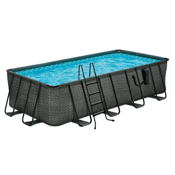 Funsicle 18' x 9' x 52" Oasis Rectangle Outdoor Above Ground Swimming Pool