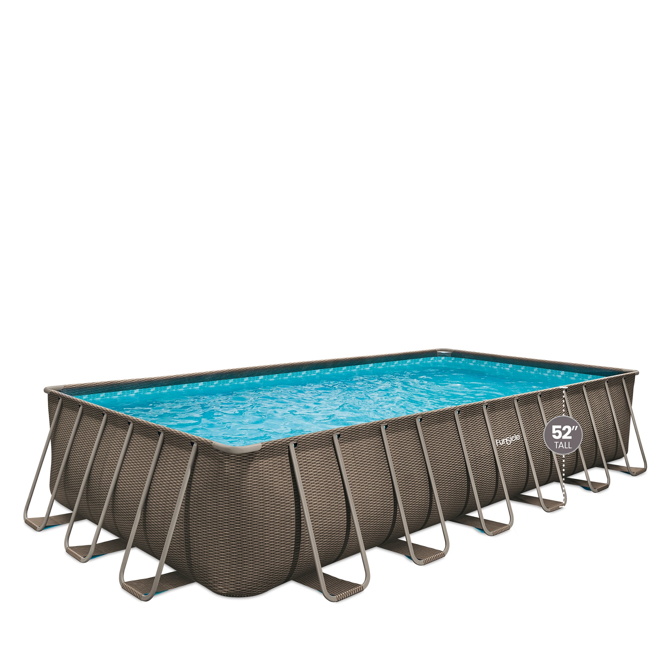 Funsicle 24 ft Oasis Designer Lap Metal Frame Above Ground Pool Rectangular Age 6 Up Size One Size