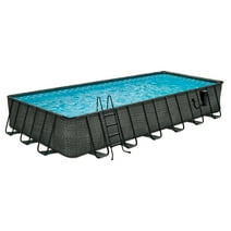 Funsicle 24'x12'x52" Oasis Rectangle Outdoor Above Ground Swimming Pool