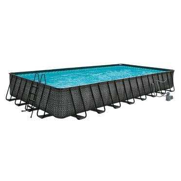 Funsicle 32' x 16' x 52" Oasis Rectangle Outdoor Above Ground Swimming Pool