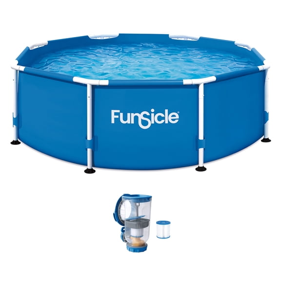 Funsicle 8' x 30" Outdoor Activity Round Frame Above Ground Swimming Pool Set