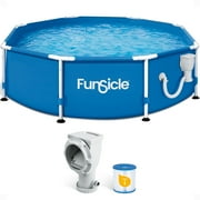 Funsicle 8'x30" Outdoor Activity Round Frame Above Ground Swimming Pool Set
