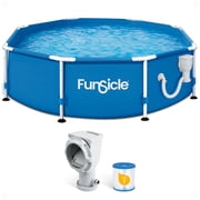 Funsicle 8'x30" Outdoor Activity Round Frame Above Ground Swimming Pool Set